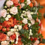 دسته گل رز نارنجی