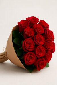 دسته گل رز قرمز