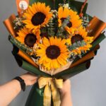 دسته گل آفتابگردان 5 شاخه