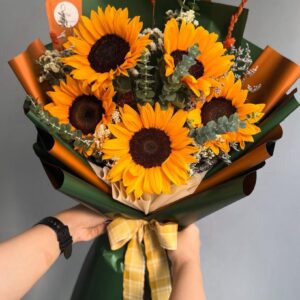 دسته گل آفتابگردان 5 شاخه