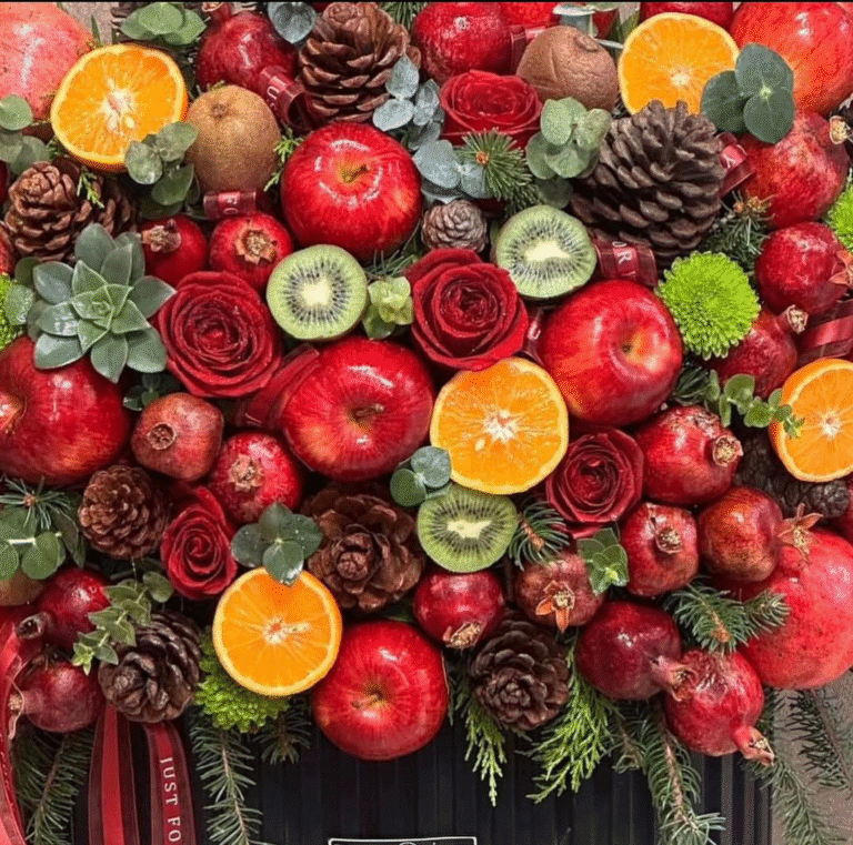 سبد گل و میوه لوکس