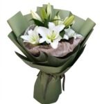 دسته گل لیلیوم اورینتال سفید